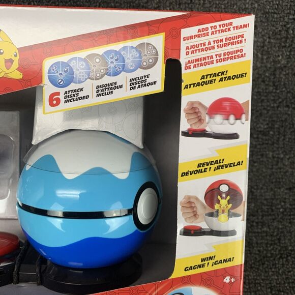 Pokemon Surprise Attack Game Toy Shellder w/ Dive Ball Poke Ball & Attack Discs - Picture 2 of 4